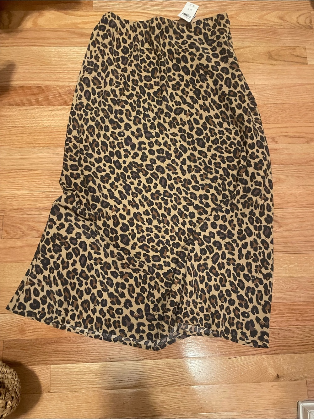 Abercrombie & Fitch Leopard Print Midi Skirt - Tan & Black